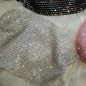 Bling rhinestone face mask